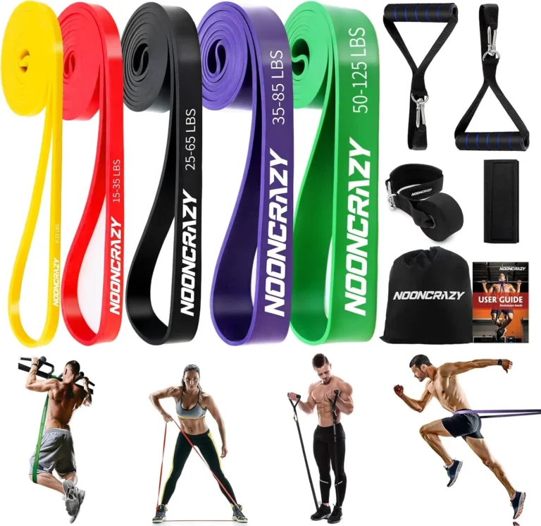 Resistance Bands, 5 Widerstandsbänder mit Türanker und Handgriffen